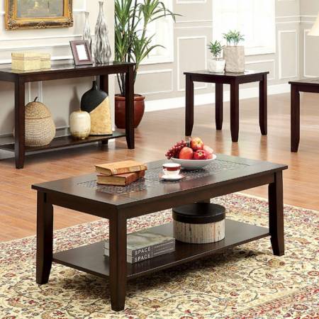 TOWNSEND III 3 Pc Set w/ Mosaic-insert (Coffee Table + 2 End Tables) CM4669-3PK